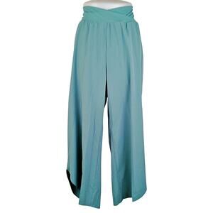 Halara XL Breezeful High Waisted Flowy Split Wide Leg Quick Dry Pants Stone Blue